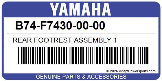 Yamaha B74-F7430-00-00 Rear Footrest Assembly 1