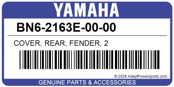 Yamaha BN6-2163E-00-00 Cover, Rear, Fender, 2
