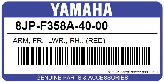 Yamaha 8JP-F358A-40-00 Arm, Fr., Lwr., Rh., (Red)