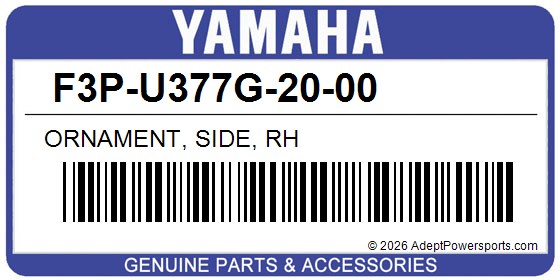 Yamaha F3P-U377G-20-00 Ornament, Side, Rh