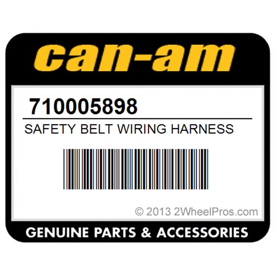 Can-Am 710005898 Safety Belt Wiring Harness