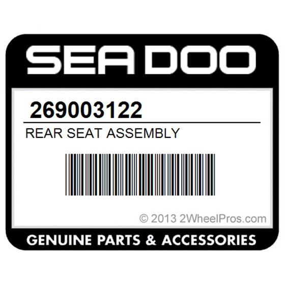 Sea-Doo 269003122 Rear Seat Assembly