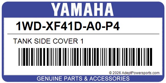 Yamaha 1WD-XF41D-A0-P4 Tank Side Cover 1