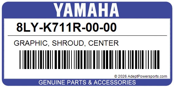 Yamaha 8LY-K711R-00-00 Graphic, Shroud, Center