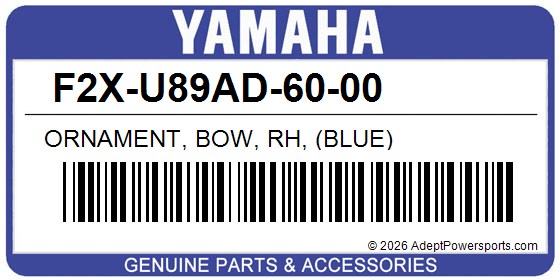 Yamaha F2X-U89AD-60-00 Ornament, Bow, Rh, (Blue)