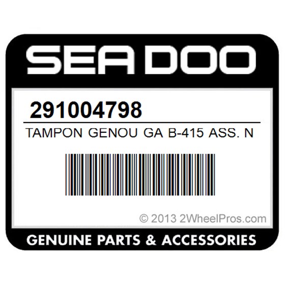 Sea-Doo 291004798 Tampon Genou Ga B-415 Ass. Neon Yellow Models