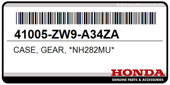 Honda 41005-ZW9-A34ZA Case, Gear, *Nh282mu*