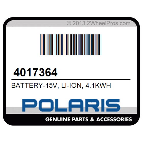 Polaris 4017364 Battery-15V, Li-Ion, 4.1Kwh
