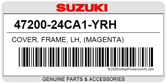 Suzuki 47200-24CA1-YRH Cover, Frame, Lh, (Magenta)