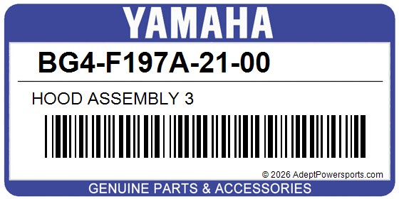 Yamaha BG4-F197A-21-00 Hood Assembly 3