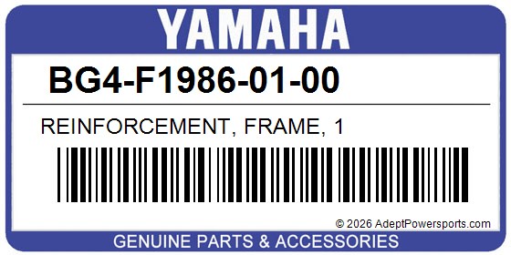 Yamaha BG4-F1986-01-00 Reinforcement, Frame, 1