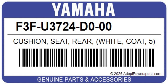 Yamaha F3F-U3724-D0-00 Cushion, Seat, Rear, (White, Coat, 5)