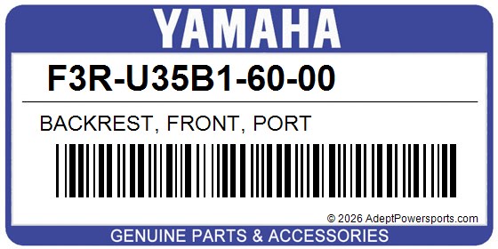 Yamaha F3R-U35B1-60-00 Backrest, Front, Port