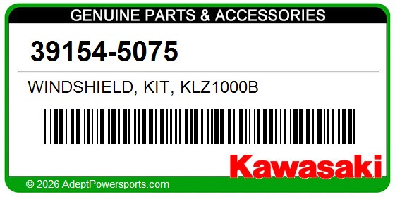 Kawasaki 39154-5075 Windshield, Kit, Klz1000b