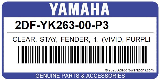 Yamaha 2DF-YK263-00-P3 Clear, Stay, Fender, 1, (Vivid, Purplish, Blue, Cocktail, 5)