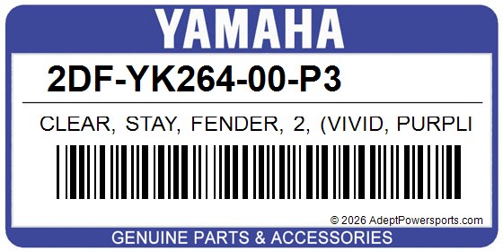 Yamaha 2DF-YK264-00-P3 Clear, Stay, Fender, 2, (Vivid, Purplish, Blue, Cocktail, 5)