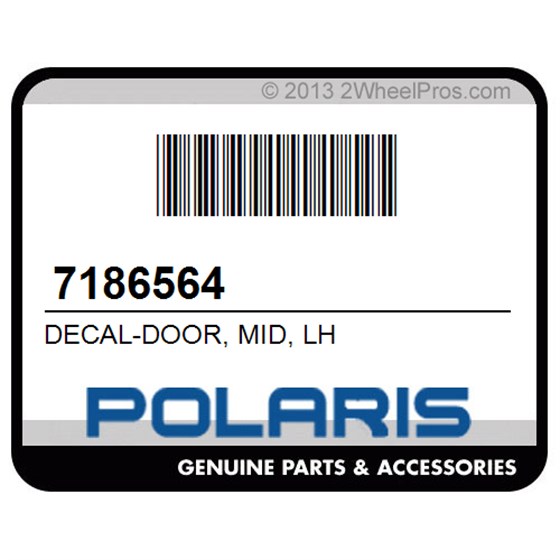 Polaris 7186564 Decal-Door, Mid, Lh