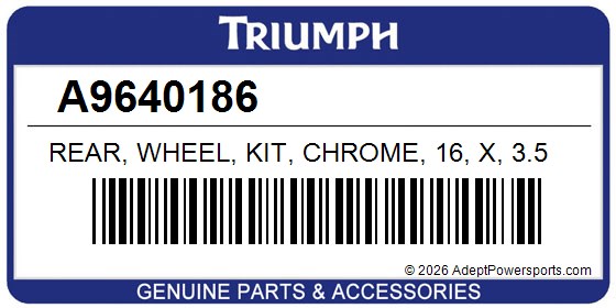 Triumph A9640186 Rear, Wheel, Kit, Chrome, 16, X, 3.5