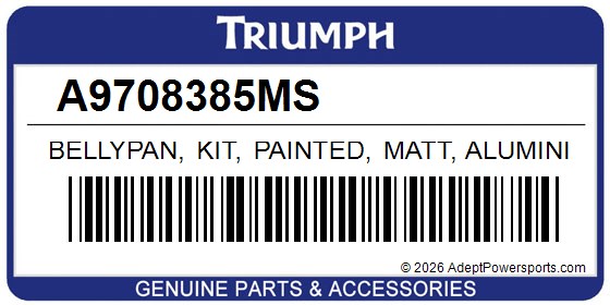 Triumph A9708385MS Bellypan, Kit, Painted, Matt, Aluminium, Silver