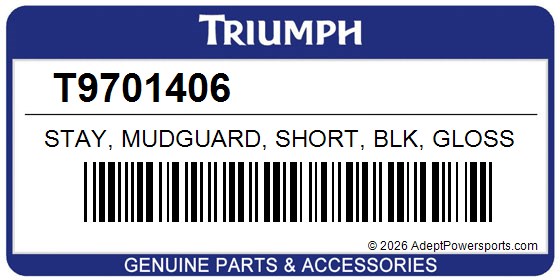 Triumph T9701406 Stay, Mudguard, Short, Blk, Gloss