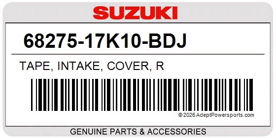 Suzuki 68275-17K10-BDJ Tape, Intake, Cover, R