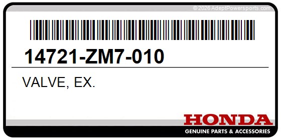 Honda 14721-ZM7-010 Valve, Ex.