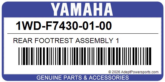 Yamaha 1WD-F7430-01-00 Rear Footrest Assembly 1