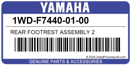 Yamaha 1WD-F7440-01-00 Rear Footrest Assembly 2