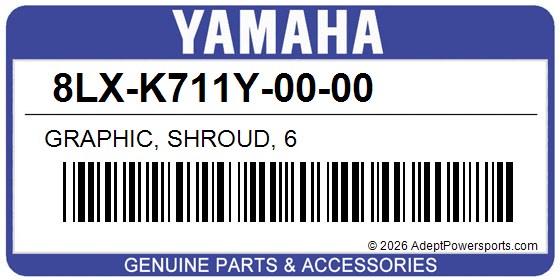 Yamaha 8LX-K711Y-00-00 Graphic, Shroud, 6