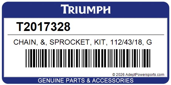 Triumph T2017328 Chain, &, Sprocket, Kit, 112/43/18, G