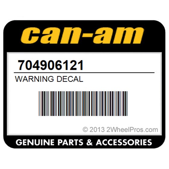 Can-Am 704906121 Warning Decal