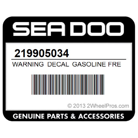 Sea-Doo 219905034 Warning Decal Gasoline French