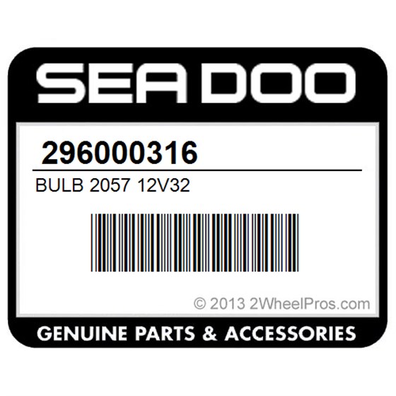 Sea-Doo 296000316 Bulb 2057 12V32