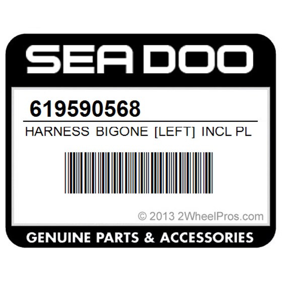 Sea-Doo 619590568 Harness Bigone [Left] Incl Plate Light