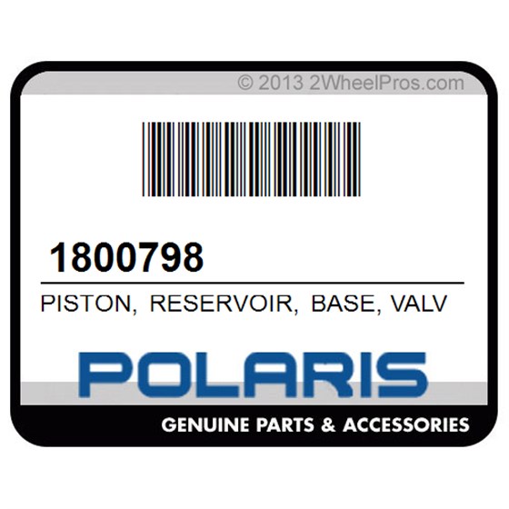 Polaris 1800798 Piston, Reservoir, Base, Valve
