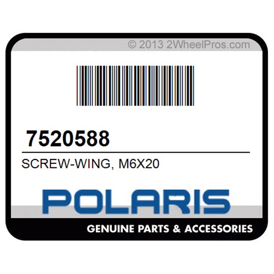 Polaris 7520588 Screw-Wing, M6x20
