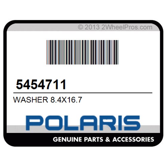 Polaris 5454711 Washer 8.4X16.7