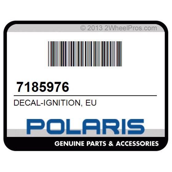 Polaris 7185976 Decal-Ignition, Eu