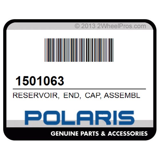 Polaris 1501063 Reservoir, End, Cap, Assembly:, Pellet, Fill, Aluminum, Blac