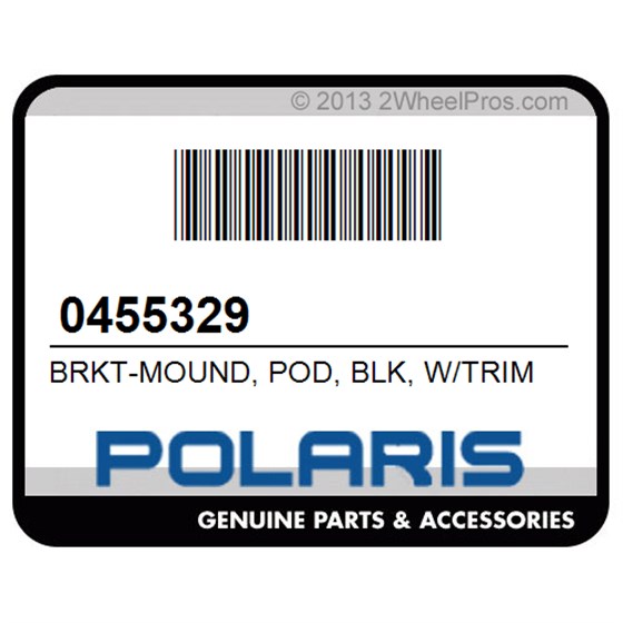 Polaris 0455329 Brkt-Mound, Pod, Blk, W/Trim