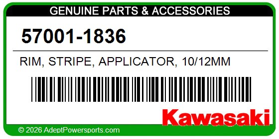 Kawasaki 57001-1836 Rim, Stripe, Applicator, 10/12Mm