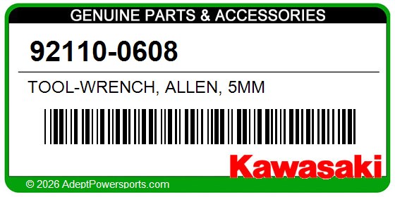 Kawasaki 92110-0608 Tool-Wrench, Allen, 5Mm