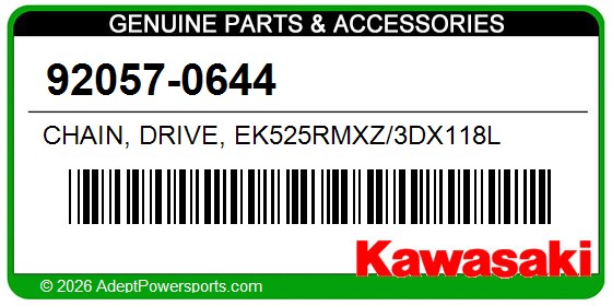 Kawasaki 92057-0644 Chain, Drive, Ek525rmxz/3Dx118l