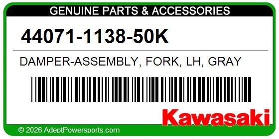 Kawasaki 44071-1138-50K Damper-Assembly, Fork, Lh, Gray