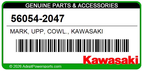 Kawasaki 56054-2047 Mark, Upp, Cowl., Kawasaki
