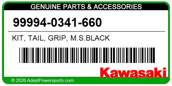Kawasaki 99994-0341-660 Kit, Tail, Grip, M.S.Black