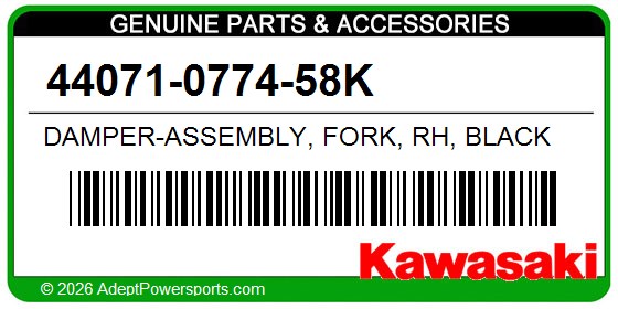 Kawasaki 44071-0774-58K Damper-Assembly, Fork, Rh, Black