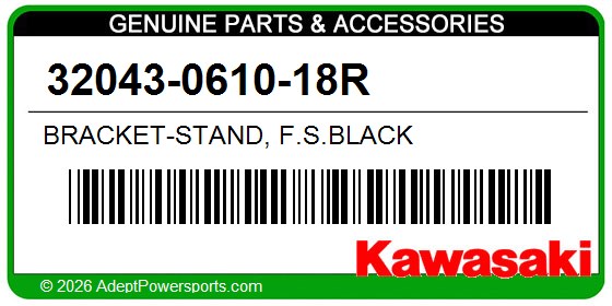 Kawasaki 32043-0610-18R Bracket-Stand, F.S.Black
