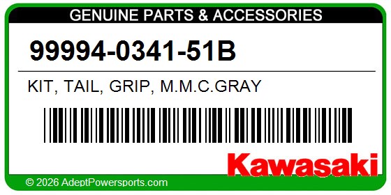 Kawasaki 99994-0341-51B Kit, Tail, Grip, M.M.C.Gray