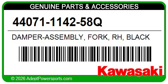 Kawasaki 44071-1142-58Q Damper-Assembly, Fork, Rh, Black